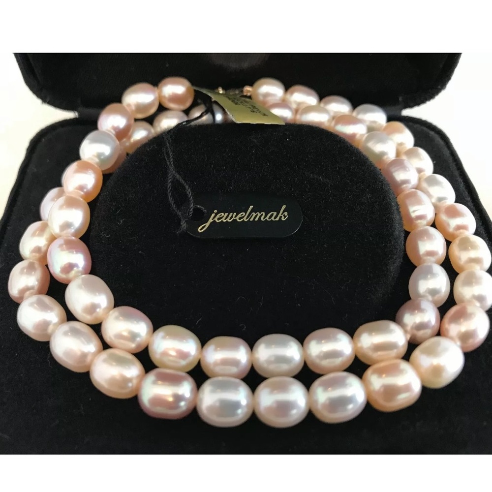 JEWELMAK 14KT PEARL NECKLACE NIB!